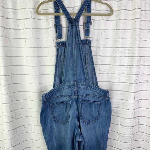 Old Navy Overalls Womens Size Medium Blue Denim Jeans Bib - Picture 7 of 8